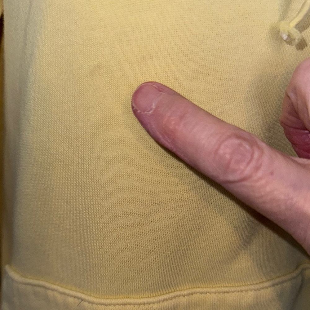 Converse Yellow Fleece Hoodie Sweatshirt - Picture 7 of 8